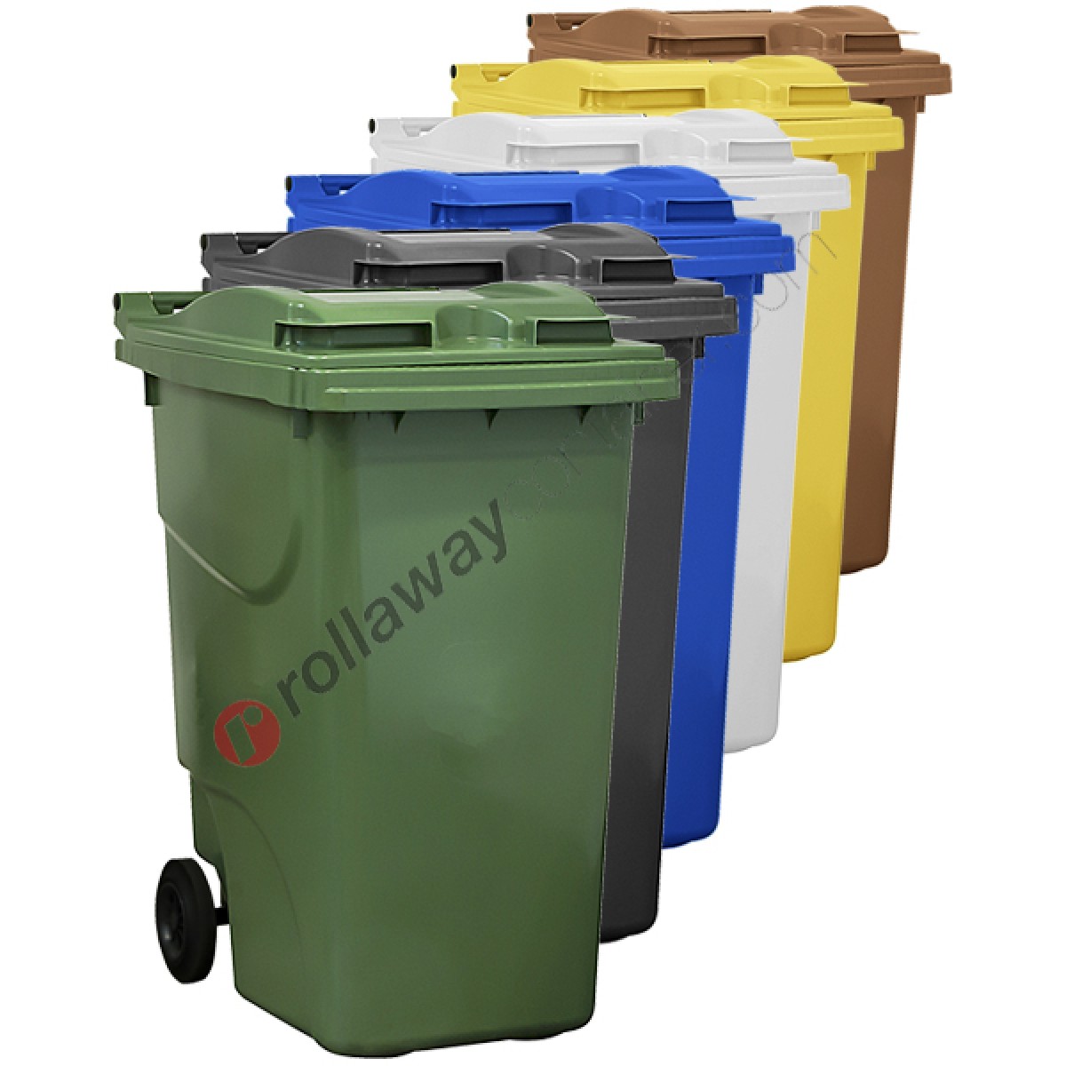 Mobil Plastic Bidone per la Raccolta differenziata rifiuti 360 Lt Colore Giallo Certificato Uni EN 840 per Uso Esterno 