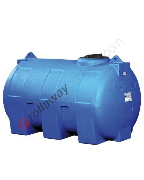 Cisterna acqua orizzontale cilindrica con piedi di appoggio pesante da 300 a 5000 litri