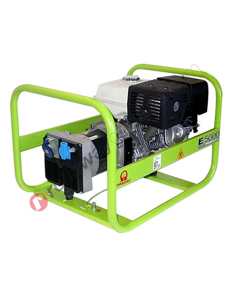 Generatore di corrente Pramac 5100 VA monofase a benzina E5000
