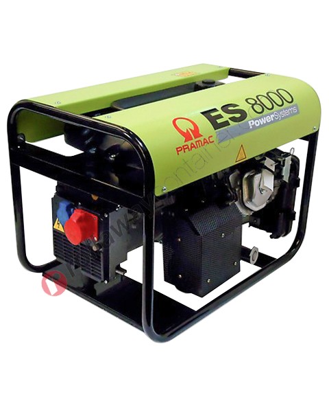 Generatore di corrente Pramac con AVR 8300 VA trifase a benzina ES8000
