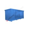 Modul container open space in acciaio con vasca di raccolta e porte battenti gruppo misure 1