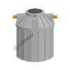 Serbatoio acqua da interro cilindrico verticale da 1200 a 2200 litri con filtro e pompa