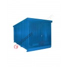 Modul container in acciaio 5150 x 2350 x 2365 mm con vasca di raccolta e porte sul lato corto