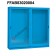 Armadio officina industriale 2046x600 2 ante scorrevoli policarbonato vuoto blu