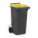 Bidoni raccolta differenziata spazzatura e immondizia da 120 litri con 2 ruote colore giallo
