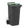 Bidoni raccolta differenziata spazzatura e immondizia da 120 litri con 2 ruote colore verde