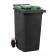 Bidoni raccolta differenziata spazzatura e immondizia da 240 litri con 2 ruote colore verde