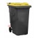 Bidoni raccolta differenziata spazzatura e immondizia da 360 litri con 2 ruote colore giallo