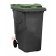 Bidoni raccolta differenziata spazzatura e immondizia da 360 litri con 2 ruote colore verde