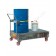 Carrello portafusti olio con vasca di contenimento in acciaio zincato 1340 x 850 x 1170 mm