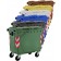 Cassonetti raccolta differenziata spazzatura, rifiuti e immondizia da 660 litri con 4 ruote tutto colorato
