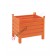 Contenitore in lamiera piccolo con piedi scatolati colore arancio