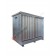 Modul container per cisterne a pavimento in acciaio con vasca di raccolta e porte scorrevoli gruppo misure 1