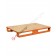 Pallet in metallo con base in lamiera pressopiegata, fondo in legno e 2 slitte portata 1000 kg colore arancio