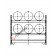 Scaffalatura metallica con vasca di contenimento per 6 fusti da 200 lt in orizzontale su 2 piani disegno tecnico