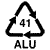 Simboli raccolta differenziata alluminio ALU41