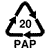 Simboli raccolta differenziata carta PAP20