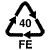 Simboli raccolta differenziata ferro FE40