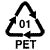 Simboli raccolta differenziata polietilentereftalato PET01