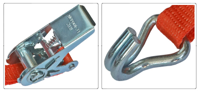 Accessori cinghia a cricchetto per fissaggio e fermacarico da 25 mm con gancio uncino