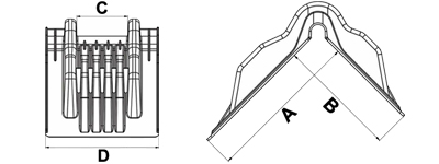 Misure angolari in plastica di protezione per cinghie di fissaggio per carichi pesanti