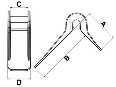 Misure angolari in plastica di protezione per cinghie di fissaggio fermacarico